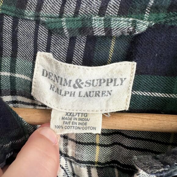 Denim & Supply Ralph Lauren Tartan Plaid Flannel Button Up Shirt XXL - Picture 2 of 7